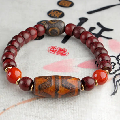 Tibetan Sky Eye Nine Eyes Old Agate Beads