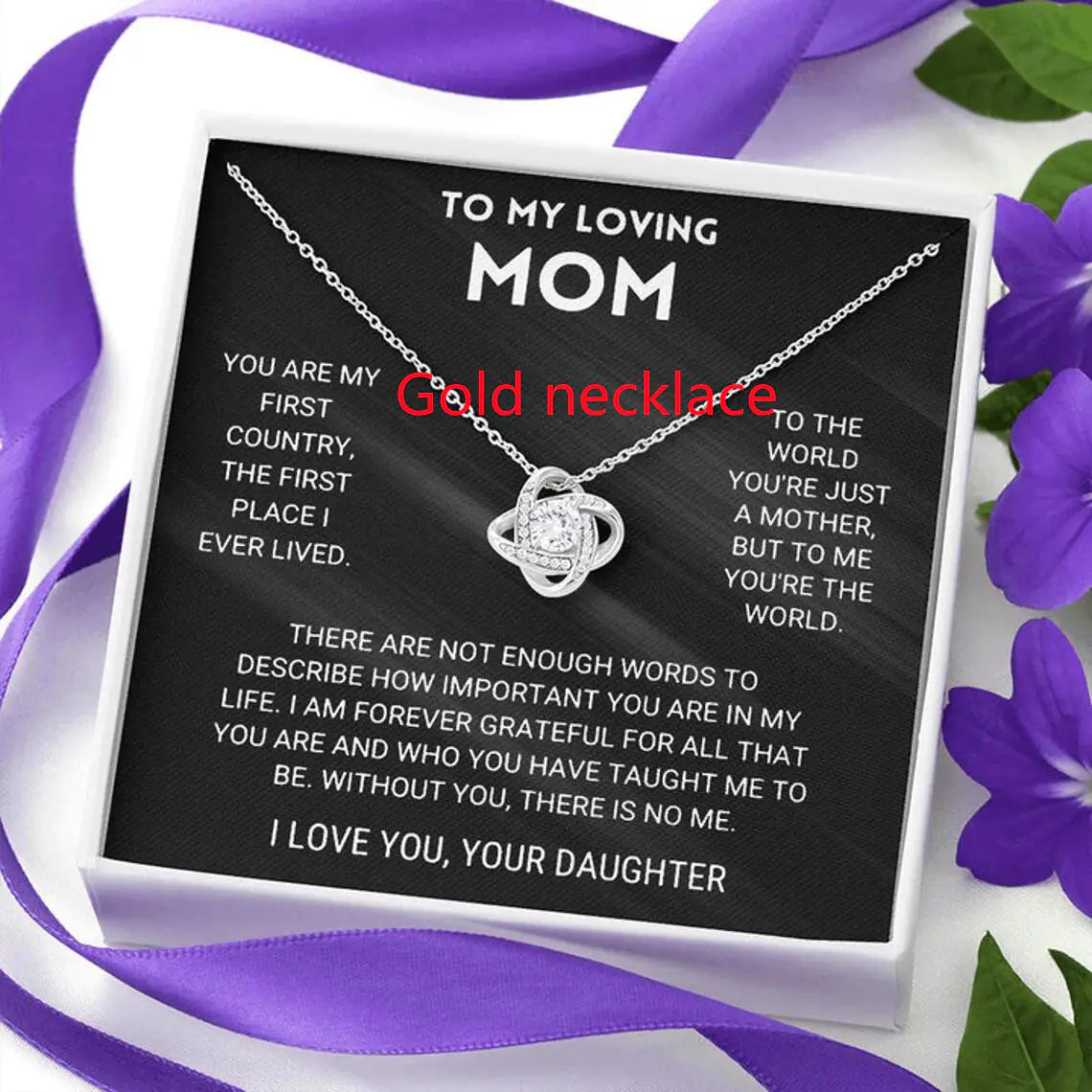 Eternal Heart Clover Necklace Pendant for Mother's Day