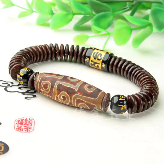 Tibetan Sky Eye Nine Eyes Old Agate Beads