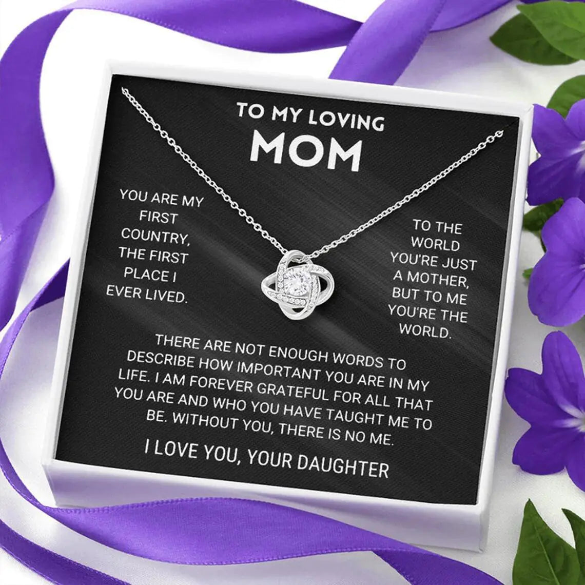 Eternal Heart Clover Necklace Pendant for Mother's Day