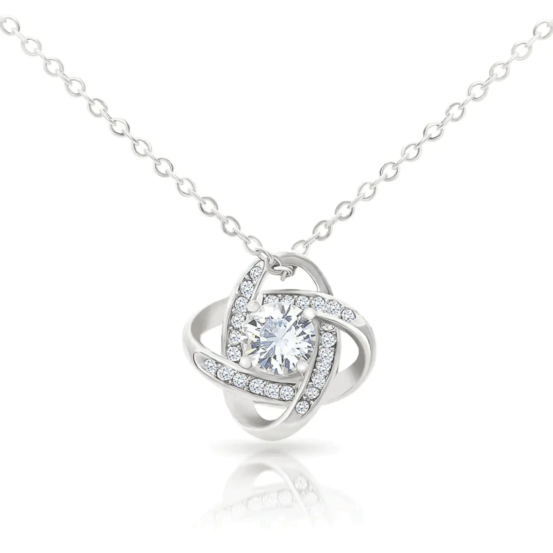 Eternal Heart Clover Necklace Pendant for Mother's Day