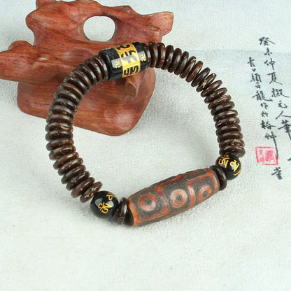 Tibetan Sky Eye Nine Eyes Old Agate Beads