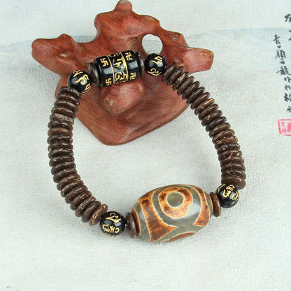 Tibetan Sky Eye Nine Eyes Old Agate Beads